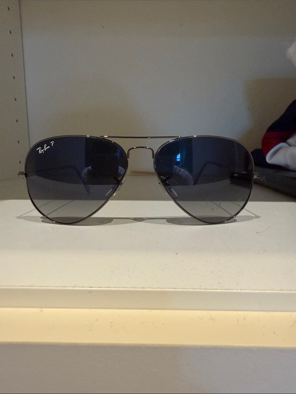 Ray-Ban Aviator Sunglasses - Black Lenses, Silver Frame